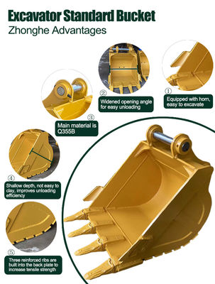 Benna 0,8 dell'escavatore di Q355B MN400 Hardox500 1 Cbm per 320 ZX200 DX200 SY205C