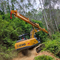 Braccio telescopico per escavatore forestale con presa per la cura degli alberi