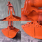 Escavatore resistente Clam Bucket, secchio della gru a benna della copertura superiore per Cat320 Pc200