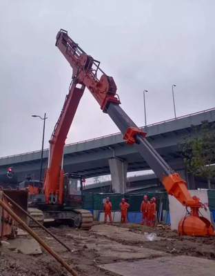 Escavatore per pompa per calcestruzzo con braccio telescopico a tre sezioni braccio a lunga portata per CAT Hitachi Kobelco