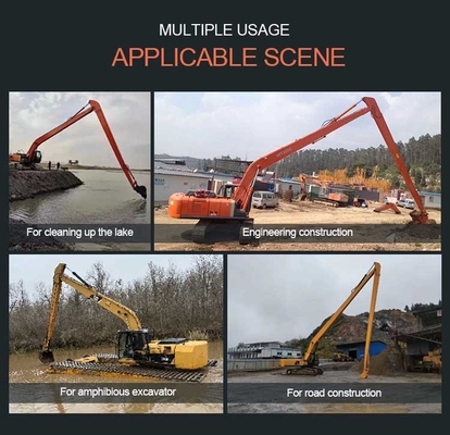 Custom Long Reach Excavator Reach, OEM ODM 8-30 Meter Extended Boom Arm per CAT Hitachi 6-120 tonnellate Excavator Long Arms