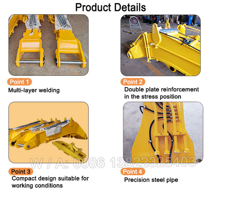 Cat Hitachi Komatsu escavatore tunnel Boom escavatore accorciare braccio escavatore accorciare boom braccio escavatore boom e braccio scavatore boom braccio a corto raggio boom