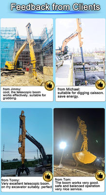 L'asta telescopica antiusura dell'escavatore 20-50ton tre segmenta 25m 30m 32m  SY PC ZX