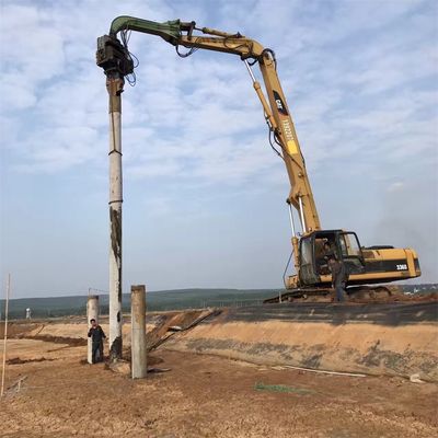 Pile Driving e Pile Pulling Excavator Pile Driving Arm CAT340 personalizzato con pile driver