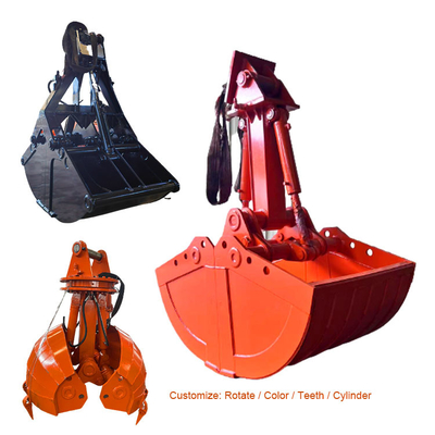Escavatore resistente Clam Bucket, secchio della gru a benna della copertura superiore per Cat320 Pc200