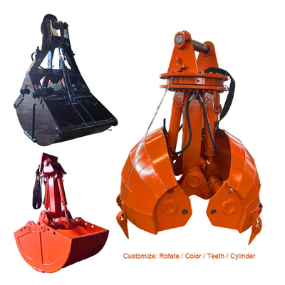 Escavatore rotondo antiusura Clamshell Bucket, Shell Excavator Sand Bucket idraulica