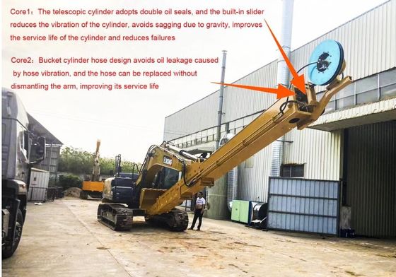 20T braccio durevole dell'escavatore 14M Telescopic Boom Telescopic per il gatto di ZX200 HITACHI